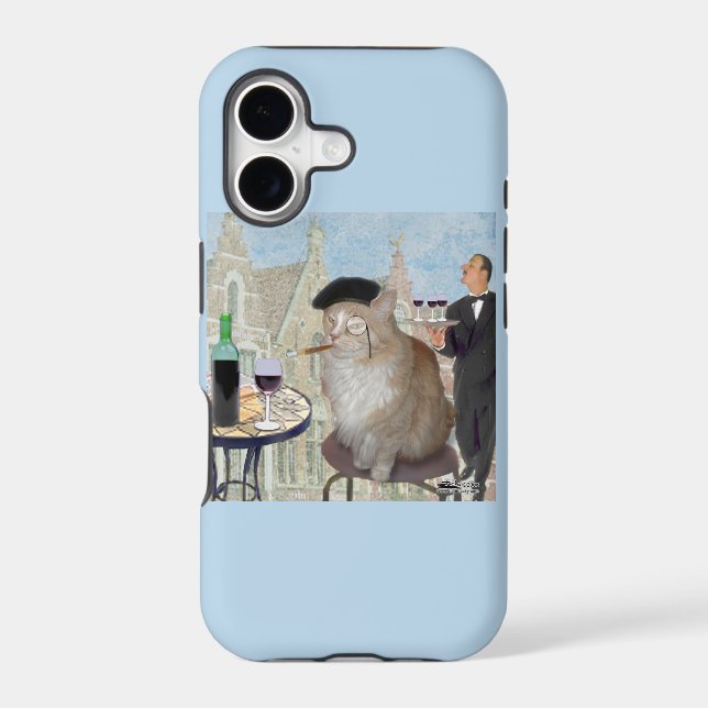 Le Cat du Cafe Iphone Case (Back)