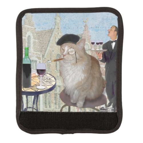 Le Cat du Cafe Luggage Handle Wrap