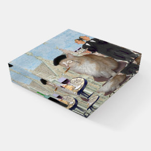 Le Cat du Cafe Paperweight