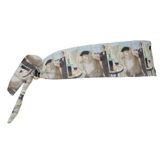 Le Cat du Cafe Tie Headband
