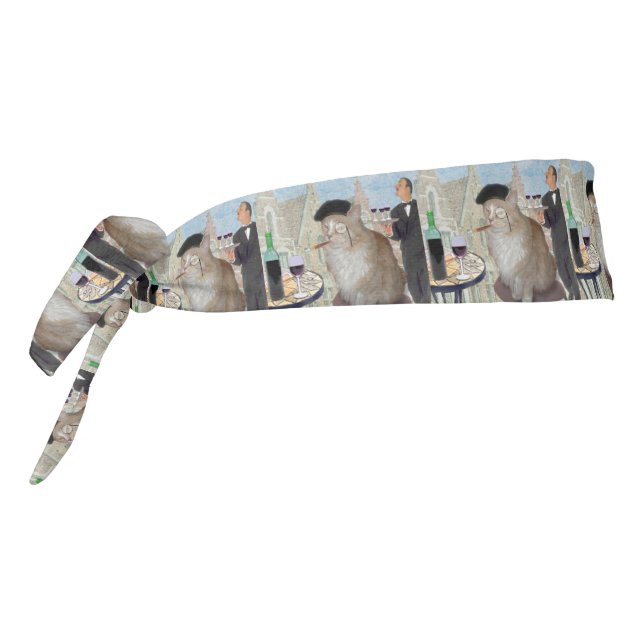 Le Cat du Cafe Tie Headband (Rotate 270)