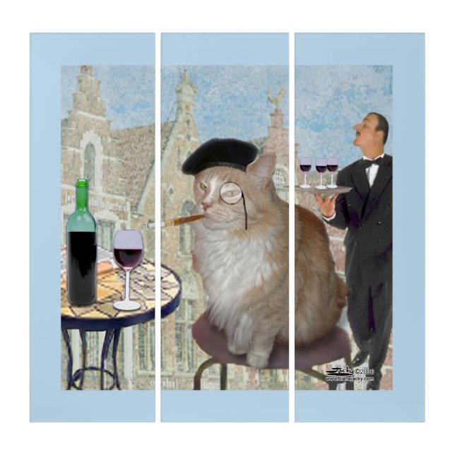 Le Cat du Cafe Triptych (Front)