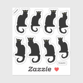 Le Cat Noir, 8 Black Cats Sticker