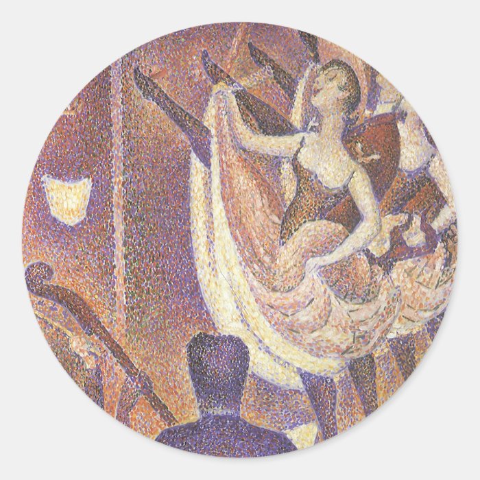 Le Chahut, The Can Can by George Pierre Seurat Round Sticker