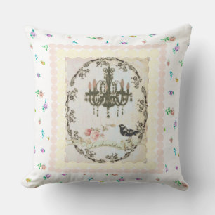 Le Chandelier Colorful Rose buds Reversible Pillow