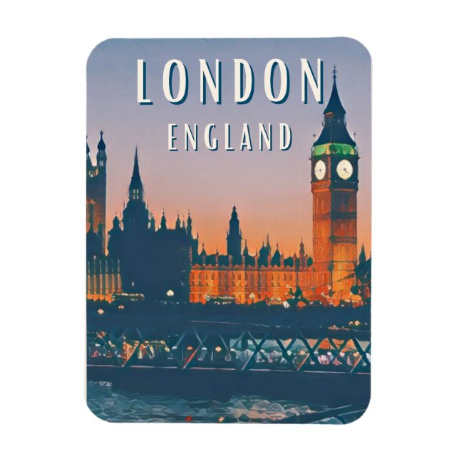 Le charme britannique de Londres Magnet (Vertical)