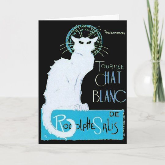 Le Chat Blanc Parody Of Le Chat Noir Card