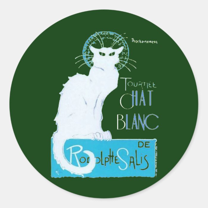 Le Chat Blanc Parody Of Le Chat Noir Sticker