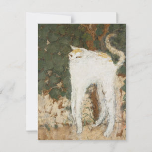 Le Chat Blanc Vintage Cat Painting Printable Meme Postcard