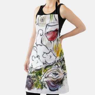 Le Chat d'Argent "Souris Provençale" Chef Apron) Apron