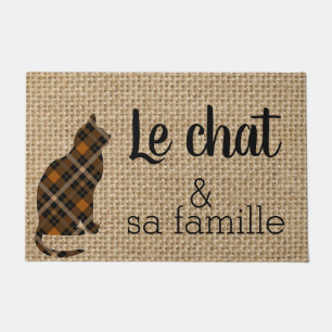 Le chat -  funny French quote Doormat