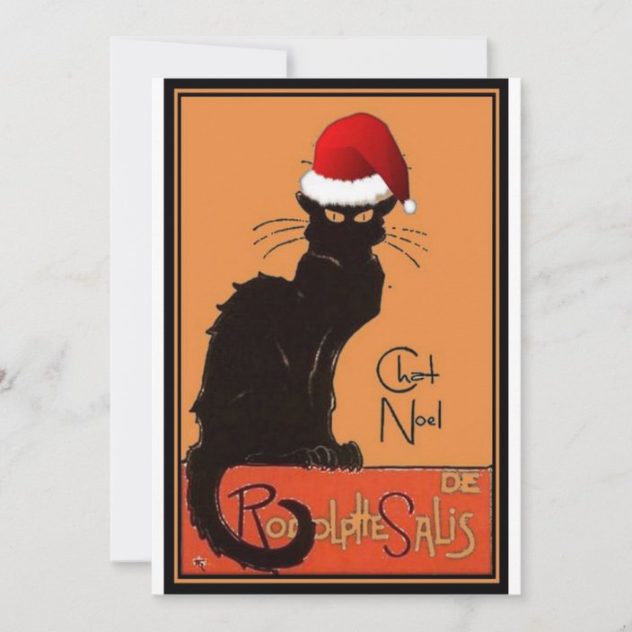 Le Chat Noel Holiday Card Zazzle Com