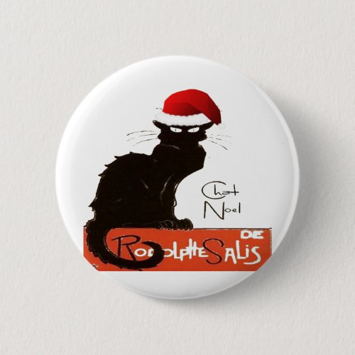 Le Chat Noel Pinback Button