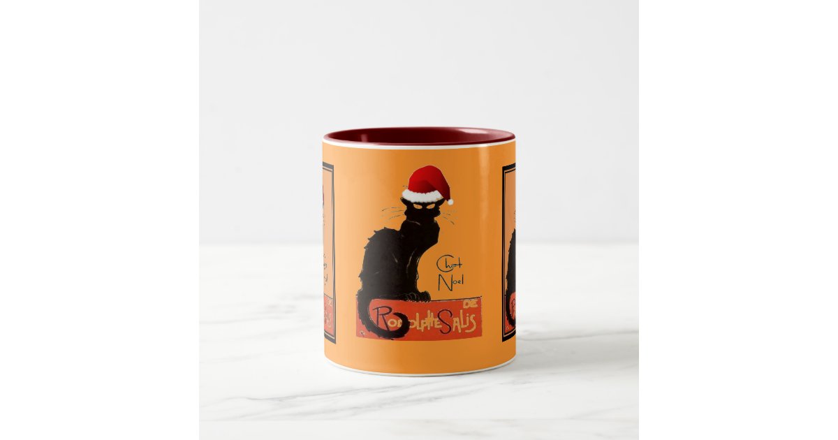 Le Chat Noel Two Tone Coffee Mug Zazzle Com