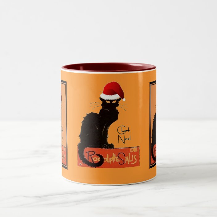 Le Chat Noel Two Tone Coffee Mug Zazzle Com