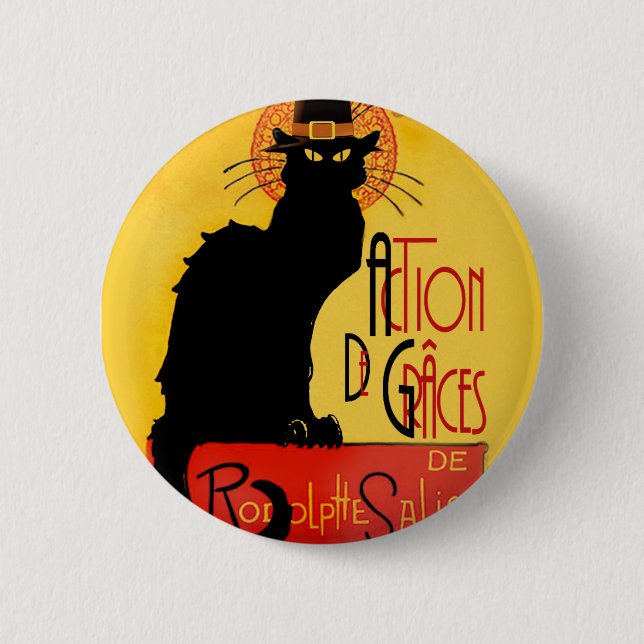 Le Chat Noir - Action De Grâces Button (Front)