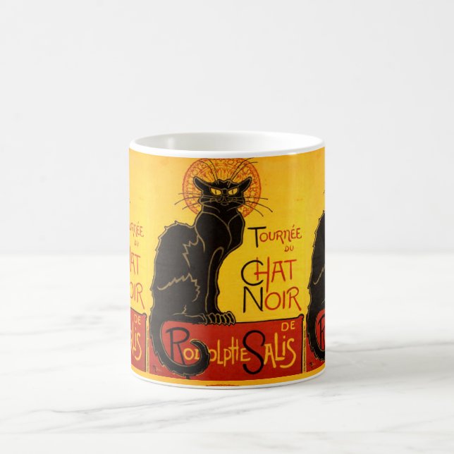 le chat noir,Art Nouveau Coffee Mug (Center)