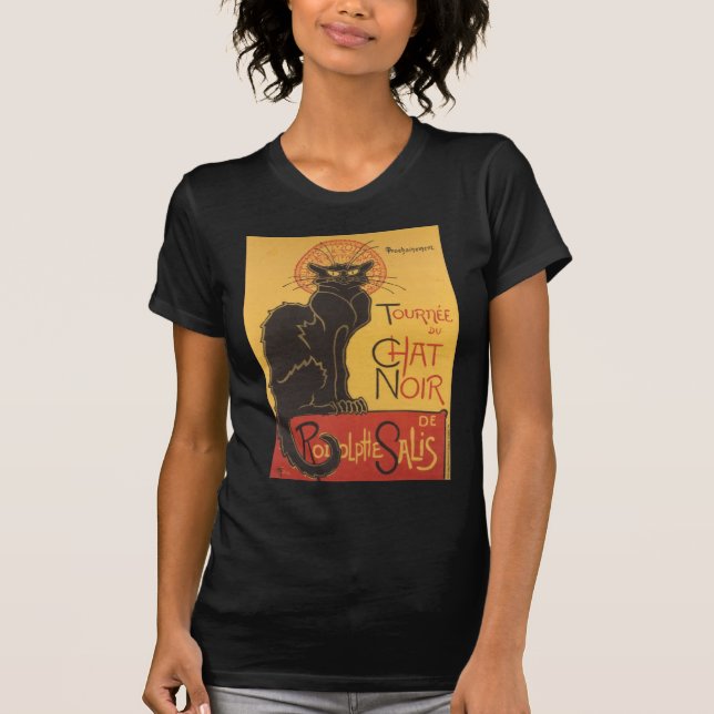 Le Chat Noir Art Print T-Shirt (Front)