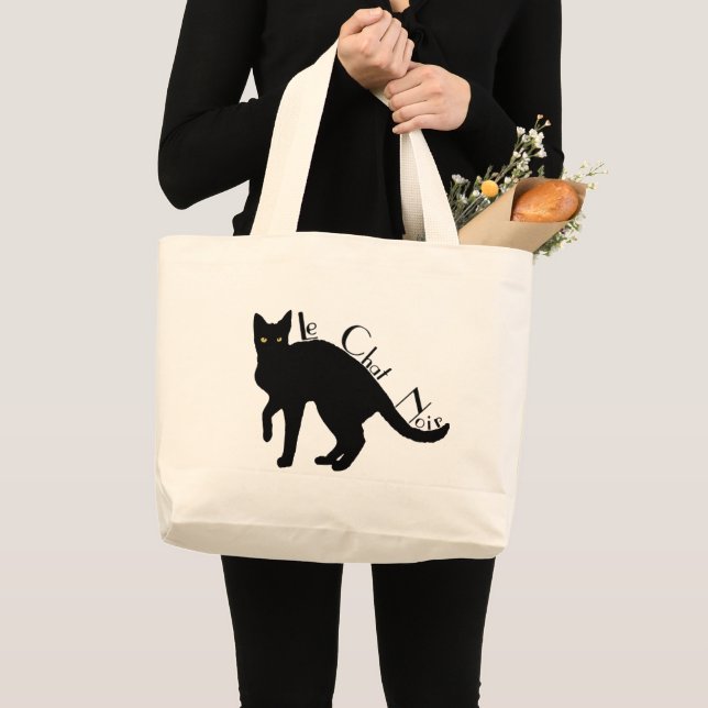 Le Chat Noir Black Cat French Tote (Front (Product))