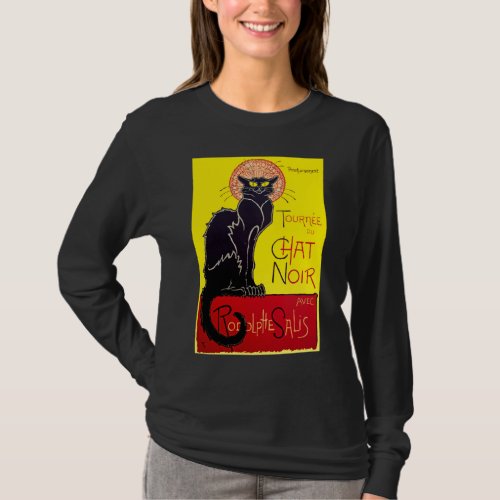 Le Chat Noir Black Cat Vintage Cabaret T Shirt