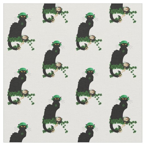Le Chat Noir Clover St. Patrick's Day Fabric
