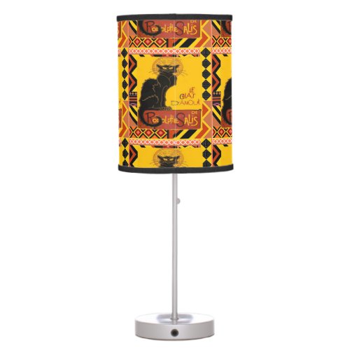 Le Chat Noir DAmour With Ethnic Border Table Lamp