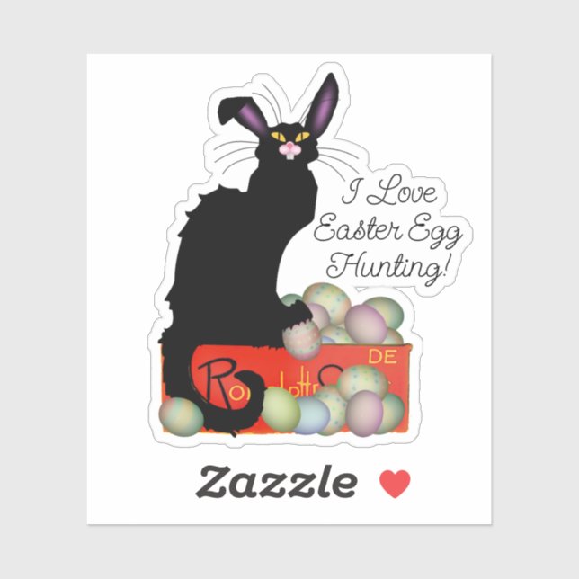 Le Chat Noir Easter Bunny Ears Sticker (Sheet)