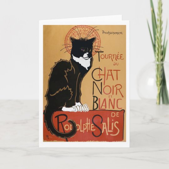 Le Chat Noir Et Blanc Card