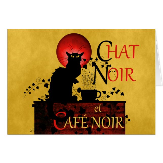 Le Chat Noir et Café Noir Cards (Front Horizontal)
