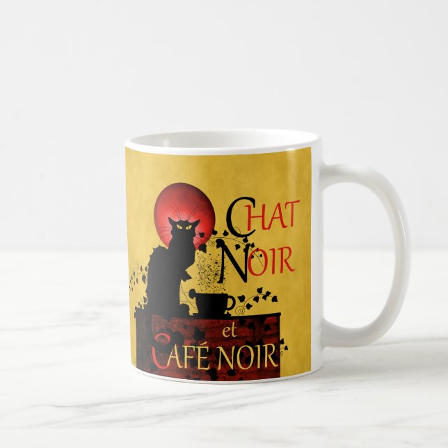 Le Chat Noir et Café Noir Coffee Mug (Right)
