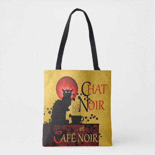 Le Chat Noir et Caf Noir Coffee Tote Bag