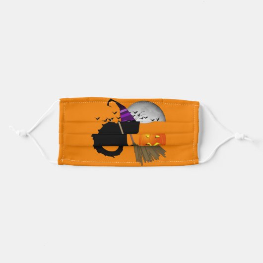 Le Chat Noir - Halloween Witch Cat Adult Cloth Face Mask (Front, Folded)