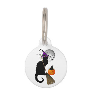 Le Chat Noir Halloween Witch Pet ID Tag