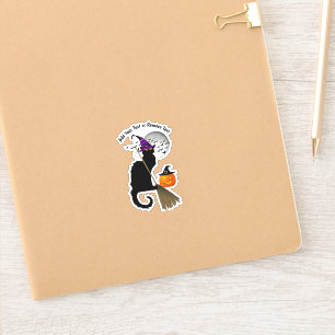 Le Chat Noir Halloween Witch Sticker