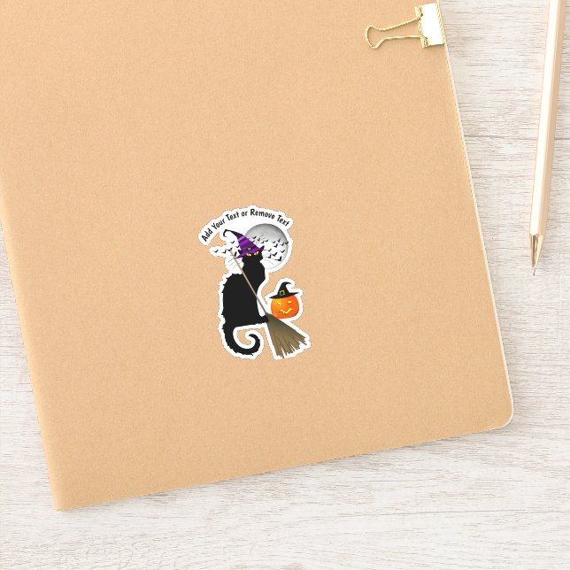 Le Chat Noir Halloween Witch Sticker (Notebook)