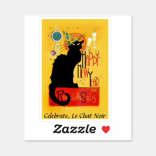 Le Chat Noir Happy New Year Sticker