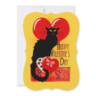 Le Chat Noir Heart Candy Valentine's Day  Invitation