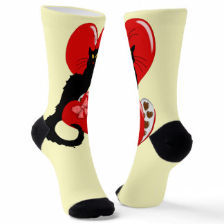 Le Chat Noir Heart Candy Valentine's Day  Socks