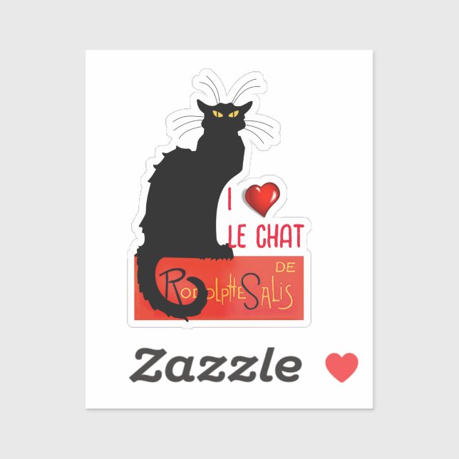 Le Chat Noir Heart Candy Valentine's Day  Sticker (Sheet)