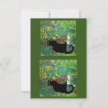 Le Chat Noir in Klimt’s Garden, Thank You Card<br><div class="desc">Le Chat Noir in Klimt’s Garden, </div>