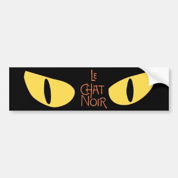 Le Chat Noir In The Dark Bumper Sticker by TimeEchoArt at Zazzle