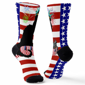 Le Chat Noir Independence Day Socks