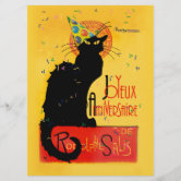 Le Chat Noir Happy Birthday Invitation Zazzle Com