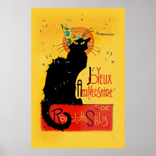 Le Chat Noir _ Joyeux Anniversaire Poster