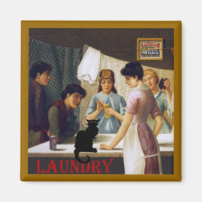 Le Chat Noir Laundry Room Magnet (Front)