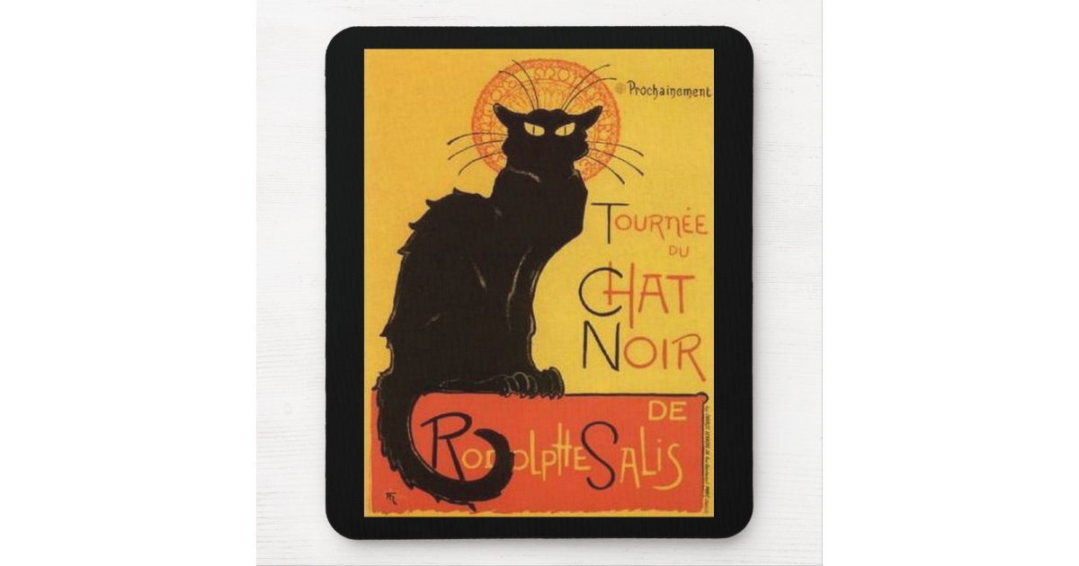 Le Chat Noir Mouse Pad Zazzlecom