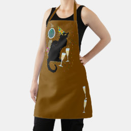 Le Chat Noir New Years Apron