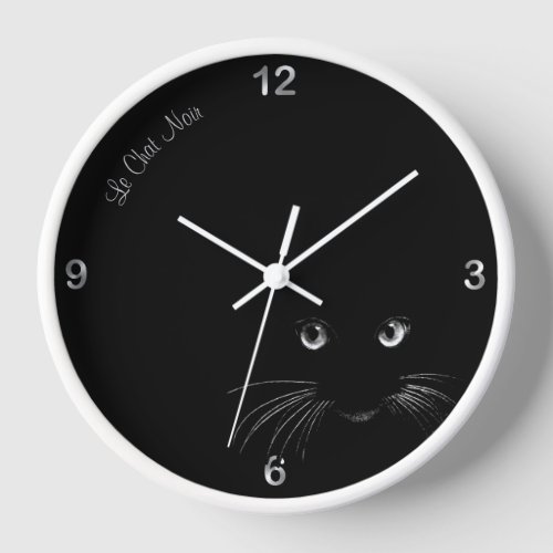 Le Chat Noir or Black Cat Magic Clock