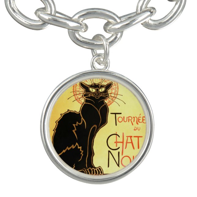 Le chat noir,Original billboard Charm Bracelet (Design)