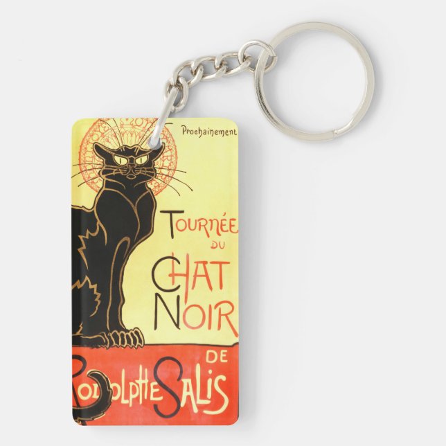 Le chat noir,Original billboard Keychain (Back)